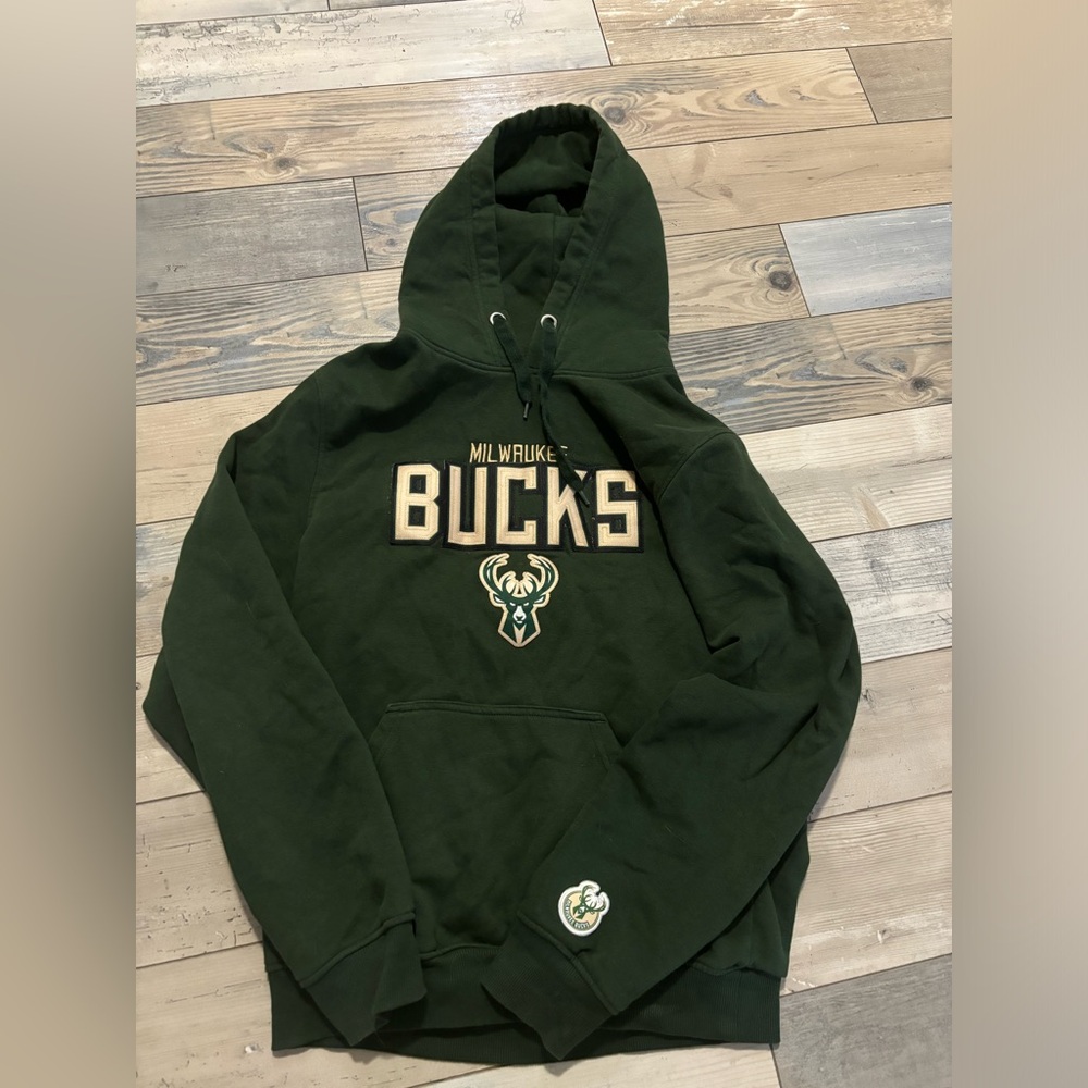 NBA Milwaukee Bucks Hoodie Sweatshirt in Dark Green Size S